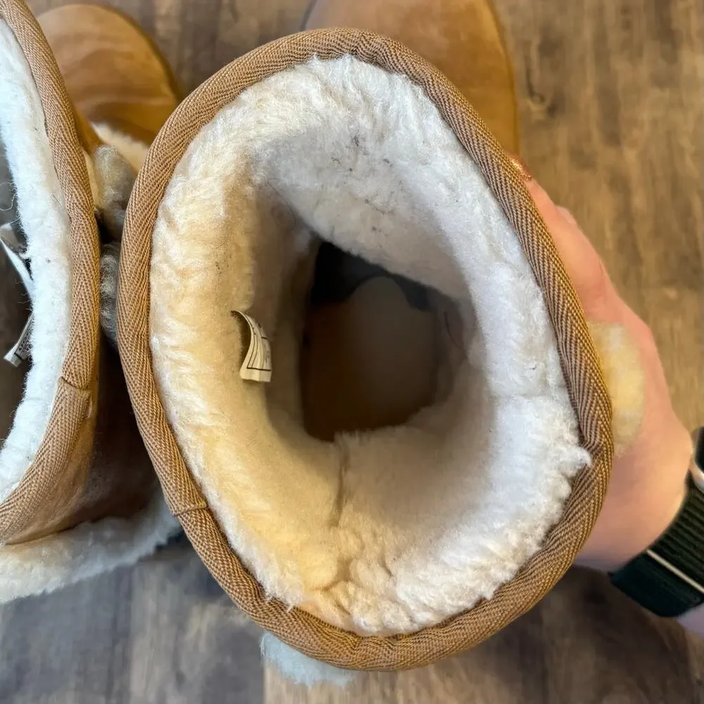 UGG Australia Carter Boot Mid Shearling Chestnut Brown Women’s Sz 10 NO INSOLES